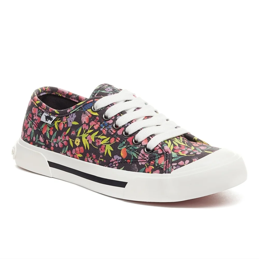 Rocket Dog Black & Pink Floral Britton Jumpin Sneaker Women 10